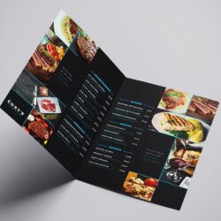 A3 Folded Menus with lamination