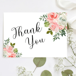 Wedding Thank You Card printing
