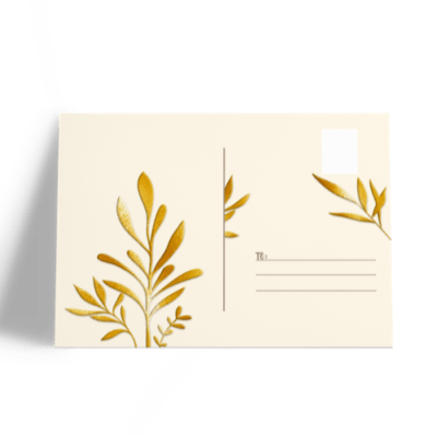 Postcard printing with Foil
