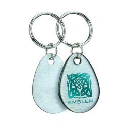 STAINLESS STEEL DOMED KEYRINGS