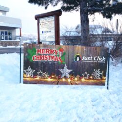PVC Banners with hemmed edges and eyelets