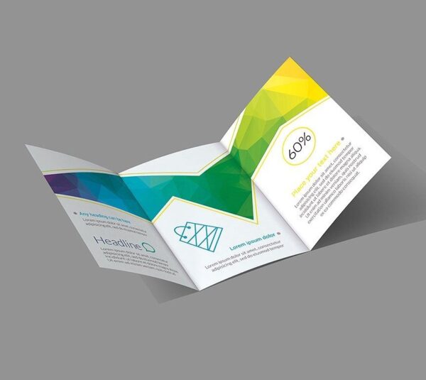 444 x 210 printed trifold brochure