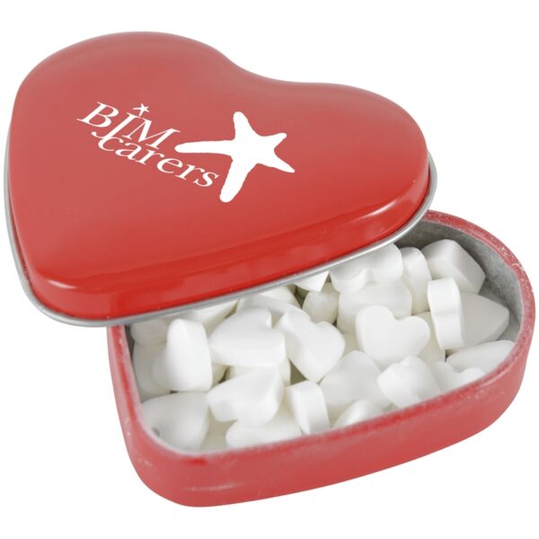 promotional heart mint tin