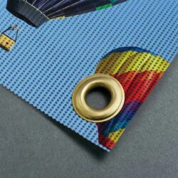 mesh banner eyelets