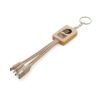 BRANDED RECTANGLE BAMBOO AND WHEAT STRAW KEYRING