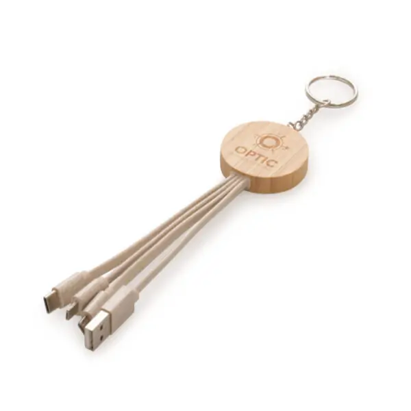 BRANDED ROUND BAMBOO AND WHEAT STRAW CHARGER
